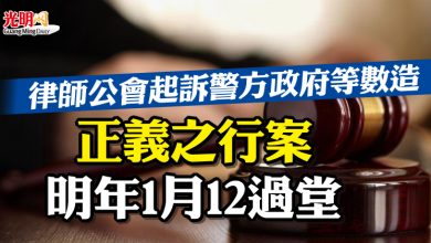 Photo of 律師公會起訴警方政府等數造     “正義之行”案明年1月12過堂