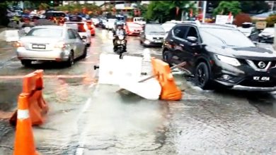 Photo of 【視頻】水災 水管爆裂 雪隆大塞車