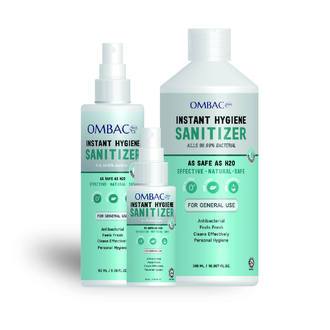 OmbacPlus Instant Hygiene Sanitizer-個人衛生防護。