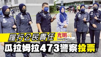 Photo of 履行公民責任 瓜拉姆拉473警察投票