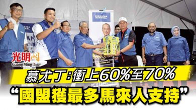 Photo of 慕尤丁：衝上60%至70%  “國盟獲最多馬來人支持”
