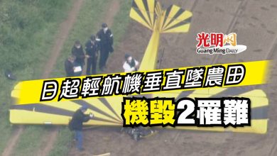 Photo of 日超輕航機垂直墜農田 機毀2罹難