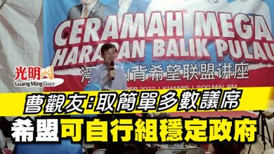 Photo of 曹觀友：取簡單多數議席 希盟可自行組穩定政府