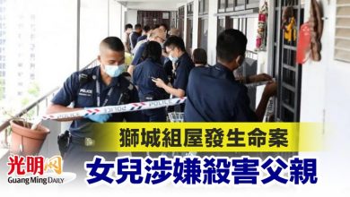 Photo of 獅城組屋發生命案 女兒涉嫌殺害父親