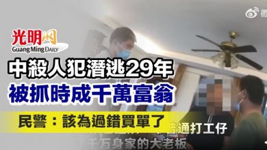 Photo of 中殺人犯潛逃29年被抓時成千萬富翁 民警：該為過錯買單了
