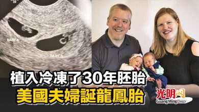 Photo of 植入冷凍了30年胚胎 美國夫婦誕龍鳳胎