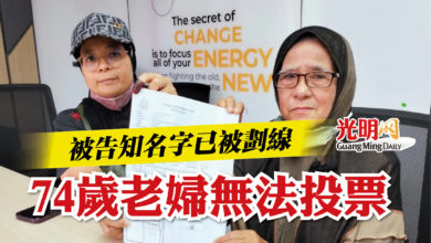 Photo of 被告知名字已被劃線  74歲老婦無法投票