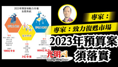 Photo of 專家：致力復甦市場  2023年預算案須落實