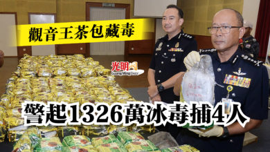 Photo of 觀音王茶包藏毒  警起1326萬冰毒捕4人