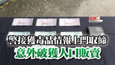 Photo of 警接獲毒品情報上門取締  意外破獲人口販賣