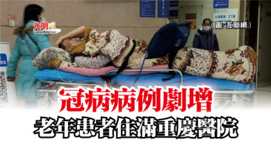 Photo of 冠病病例劇增  老年患者住滿重慶醫院