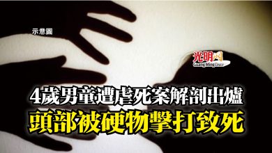 Photo of 4歲男童遭虐死案解剖出爐  頭部被硬物擊打致死