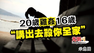 Photo of 20歲雞姦16歲 “講出去殺你全家”