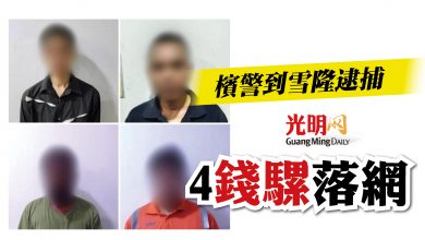Photo of 檳警到雪隆逮捕  4“錢騾”落網
