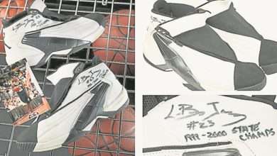 Photo of 詹皇高中簽名球鞋拍賣 估價超88萬令吉