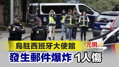 Photo of 烏駐西班牙大使館 發生郵件爆炸 1人傷