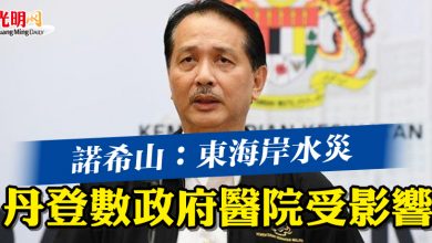 Photo of 諾希山：東海岸水災  丹登數政府醫院受影響