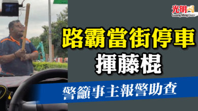 Photo of 路霸當街停車揮藤棍 警籲事主報警助查