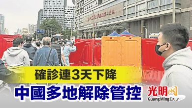 Photo of 確診連3天下降 中國多地解除管控