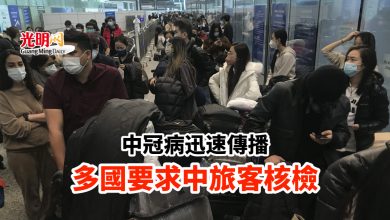 Photo of 中冠病迅速傳播 多國要求中旅客核檢