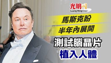 Photo of 馬斯克盼半年內展開 測試腦晶片植入人體
