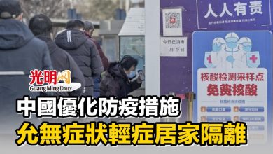 Photo of 中國優化防疫措施 允無症狀輕症居家隔離