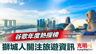 Photo of 谷歌年度熱搜榜 獅城人關注旅遊資訊