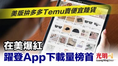 Photo of 美版拚多多Temu賣便宜陸貨 在美爆紅躍登App下載量榜首