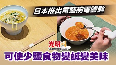 Photo of 日本推出電鹽碗電鹽匙 可使少鹽食物變鹹變美味