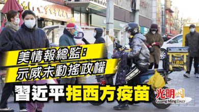 Photo of 美情報總監：示威未動搖政權 習近平拒西方疫苗