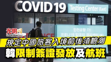 Photo of 規定中國旅客入境前後須檢測 韓限制簽證發放及航班