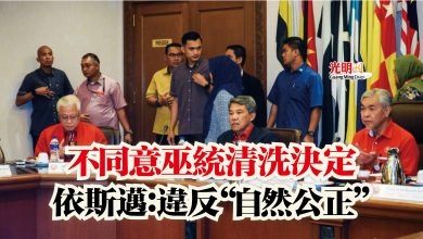 Photo of 不同意巫統清洗決定  依斯邁：違反“自然公正”