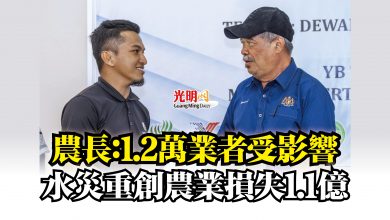 Photo of 農長：1.2萬業者受影響  水災重創農業損失1.1億