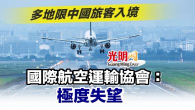 Photo of 多地限中國旅客入境 國際航空運輸協會：極度失望