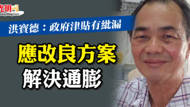 Photo of 洪寶德：政府津貼有紕漏 應改良方案解決通膨