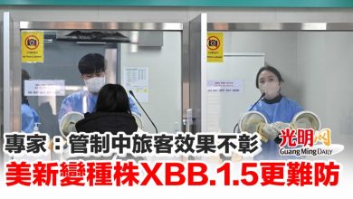 Photo of 專家：管制中旅客效果不彰 美新變種株XBB.1.5更難防