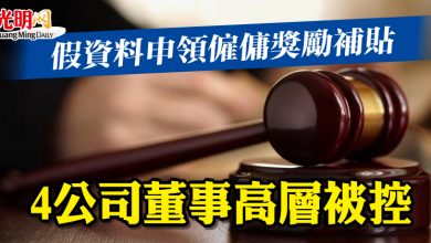 Photo of 假資料申領僱傭獎勵補貼    4公司董事高層被控