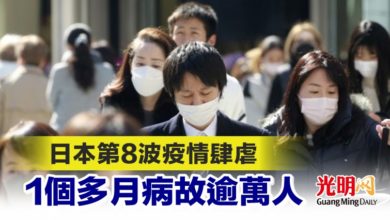Photo of 日本第8波疫情肆虐 1個多月病故逾萬人