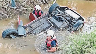 Photo of 轎車相撞失控墜溝 司機溺死 2人獲救