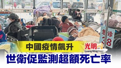 Photo of 中國疫情飆升  世衛促監測超額死亡率