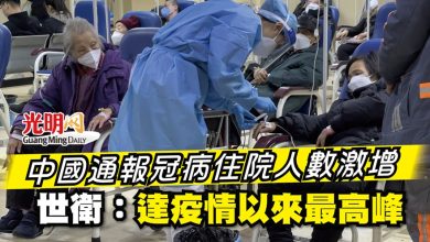 Photo of 中國通報冠病住院人數激增 世衛：達疫情以來最高峰