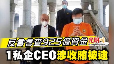 Photo of 反貪會查925億資金案 1私企CEO疑收賄被逮