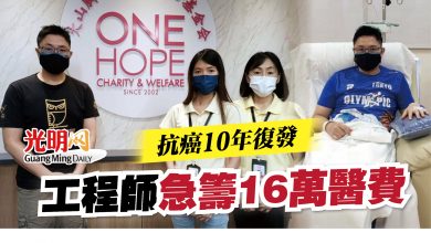 Photo of 抗癌10年復發 工程師急籌16萬醫費
