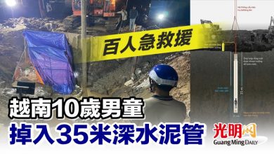 Photo of 越南10歲男童掉入35米深水泥管 百人急救援