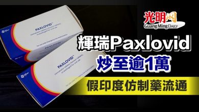 Photo of 輝瑞Paxlovid炒至逾1萬 假印度仿制藥流通