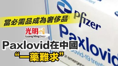 Photo of 當必需品成為奢侈品 Paxlovid在中國“一藥難求”