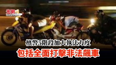 Photo of 檳警5階段加大執法力度 包括全面打擊非法飆車