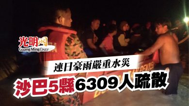 Photo of 連日豪雨嚴重水災 沙巴5縣6309人疏散