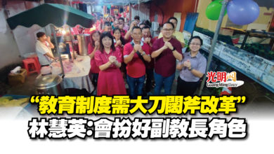 Photo of “教育制度需大刀闊斧改革”  林慧英：會扮好副教長角色