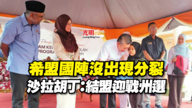 Photo of 希盟國陣沒出現分裂 沙拉胡丁:結盟迎戰州選